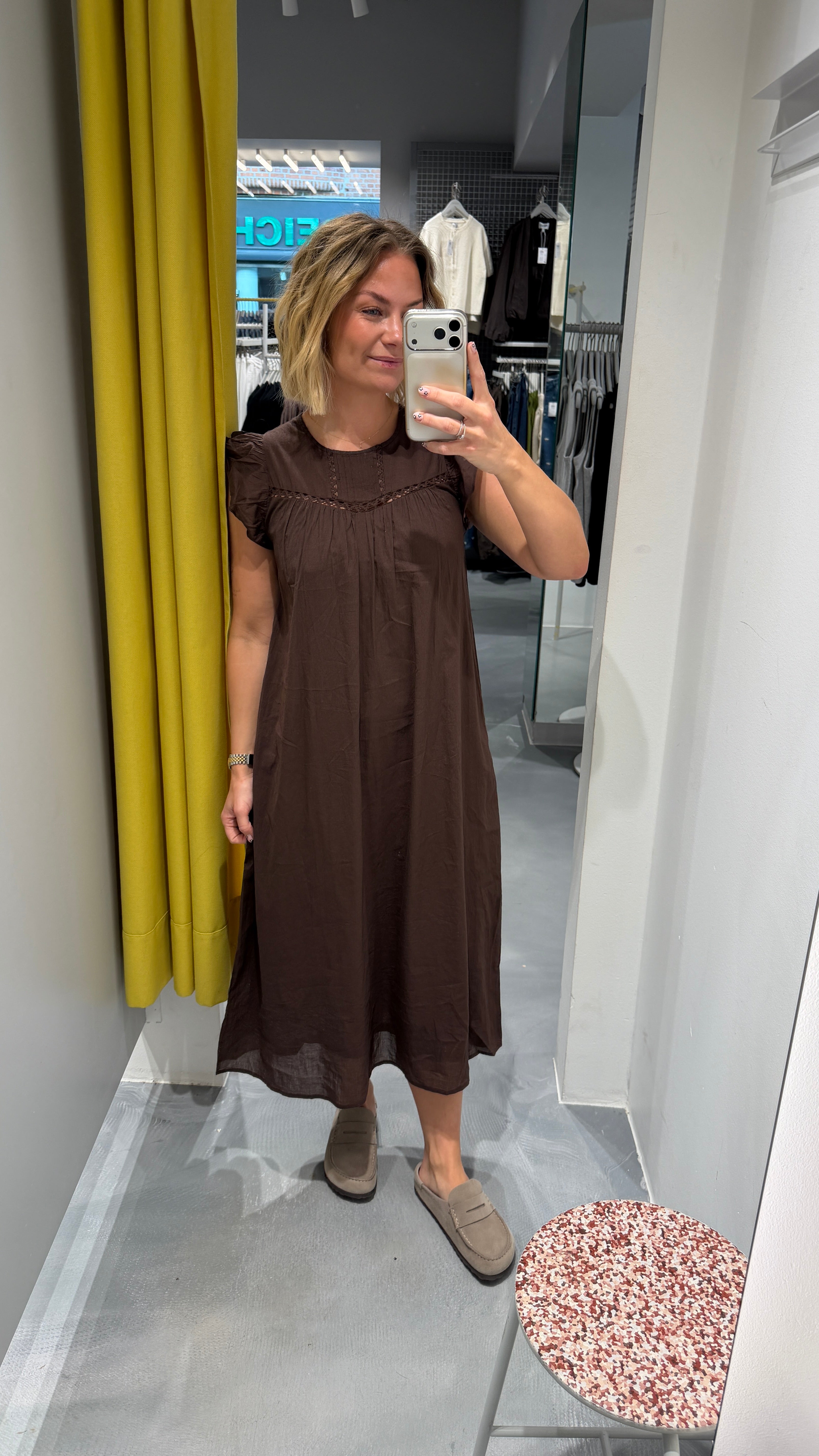 PCASTRID Midi Dress - Hot Fudge